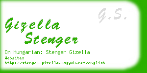 gizella stenger business card